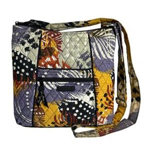 Vera Bradley Painted Feathers Hipster Large Adjust Strap Floral Crossbody Bag